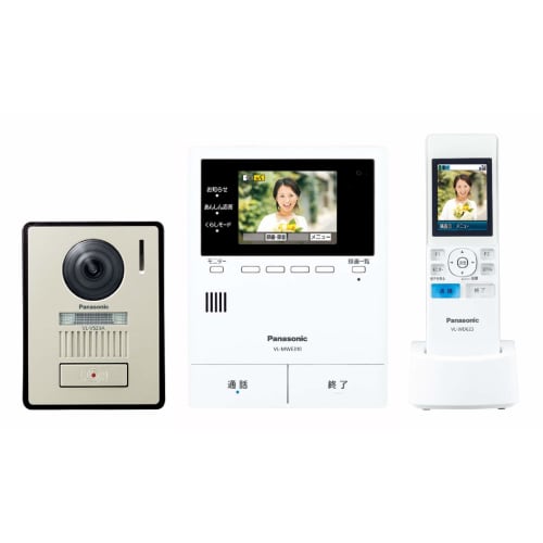 Panasonic Video Door Phone with Wireless Monitor VL-SWE310KL Delivery Box (Combo Light) Cooperation Monitor Base Unit (Approx. 3.5-inch Color LCD), Wi