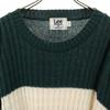 Lee SPORT 90s Old USA made Border Pattern Long sleeve sweater L knit Men's Used