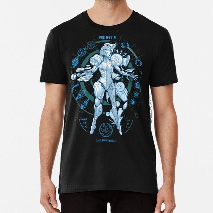 Project Print Edition T Shirt for Men Gaming Samus Aran Geekchic Geek Nerd Retro Harajuku Streetwear