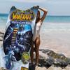 W-World Of Games W-Warcraftes Microfiber Printed Beach Towel Mountain Climbing Yoga Beach Swimming Running Absorbent Soft Towel