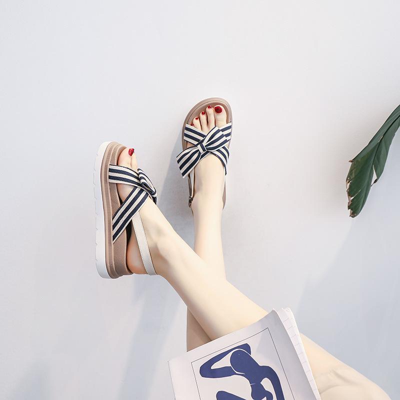 2021-2 platform Roman sandals women's summer 2025 new Internet celebrity fashion muffin women's shoes