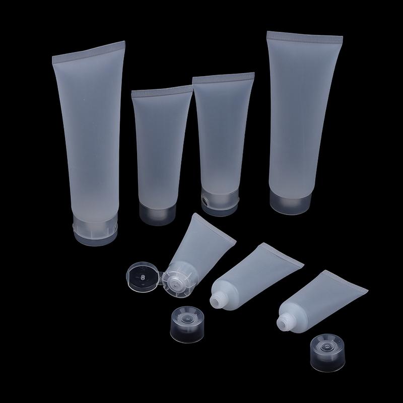 10Pcs Squeeze Lotion Container Refillable Bottle Travel Pack Empty Matte Clear Tube Cosmetic Cream Lotion Shampoo Bath Dispenser