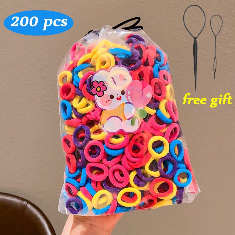 IF ME 780pcs/set Cute Hair Tie Hair Clip Set for Kids Colorful Star Flower Hairpin Rubber Children Hair Accessories