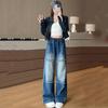 Plus Size Vintage High Waist Casual Loose Women Spring Summer Autumn Jeans Denim Wide Leg Pants
