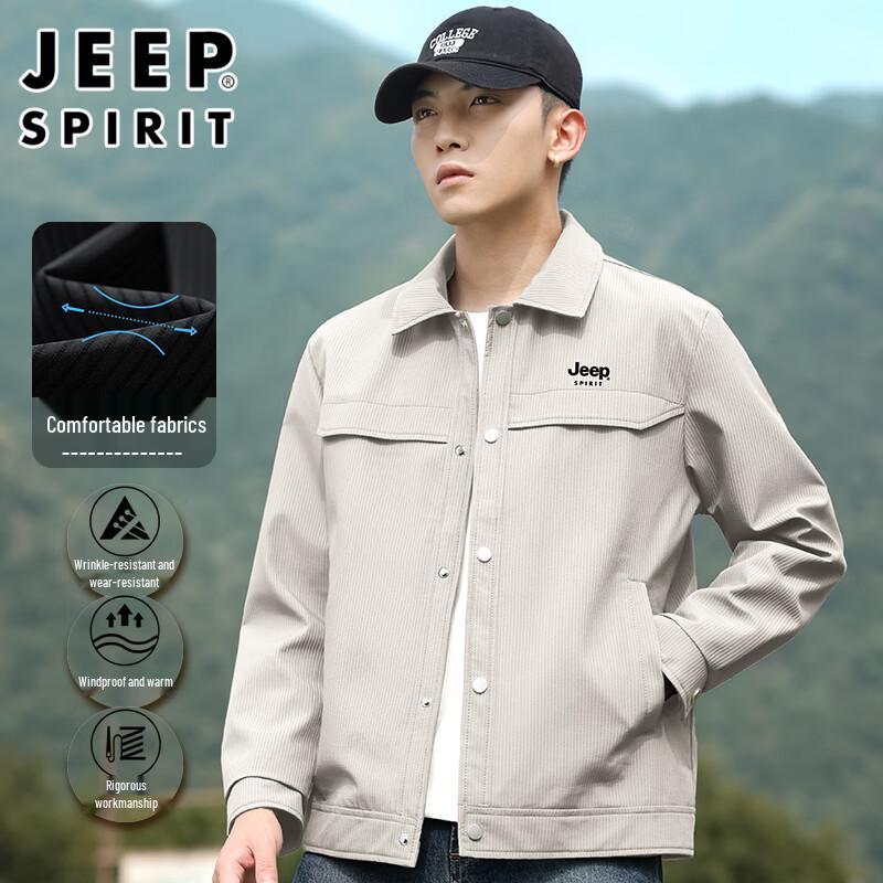 JEEP SPIRIT Men s Casual Lapel Jacket XL