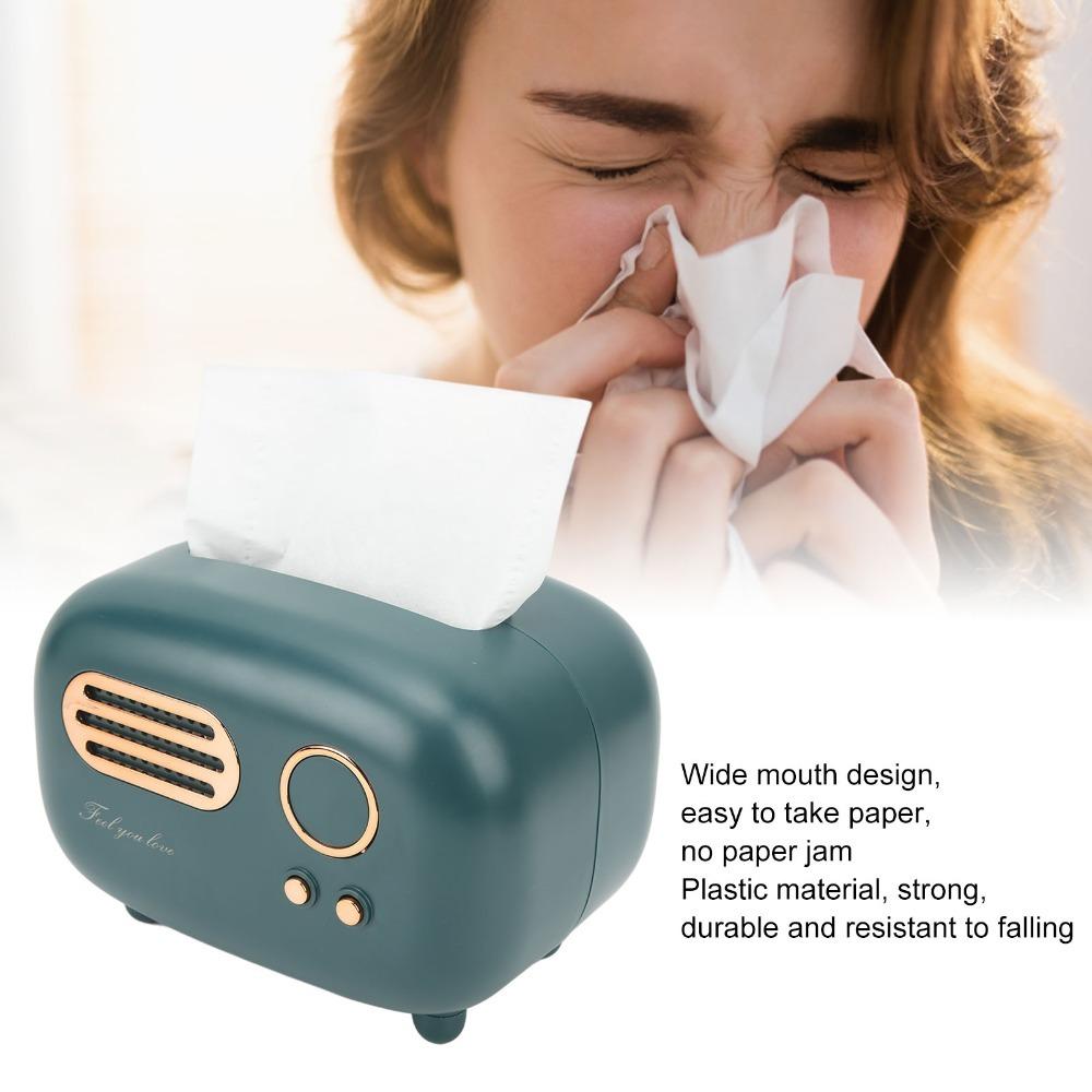 Retro Tissue Box Holder Rectangular Tissue Storage Box Tissue Box Bedroom Night Stand