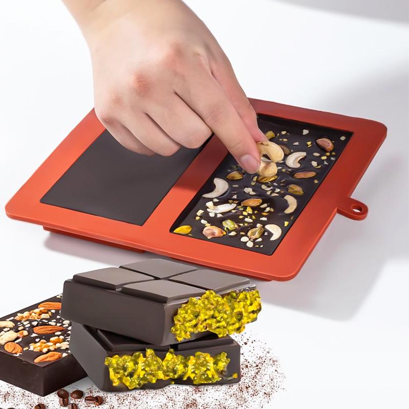 FAIS DU Chocolate Bar Mold Silicone Thick Chocolate Bar Mold Durable Rectangle Dubai Chocolate Bar Molds Easy to Demold
