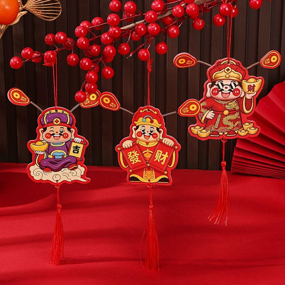 4 Stück Kreativer Schüttelkopf Gott Anhänger Cartoon Kühlschrank Dekorativer Magnet Küche