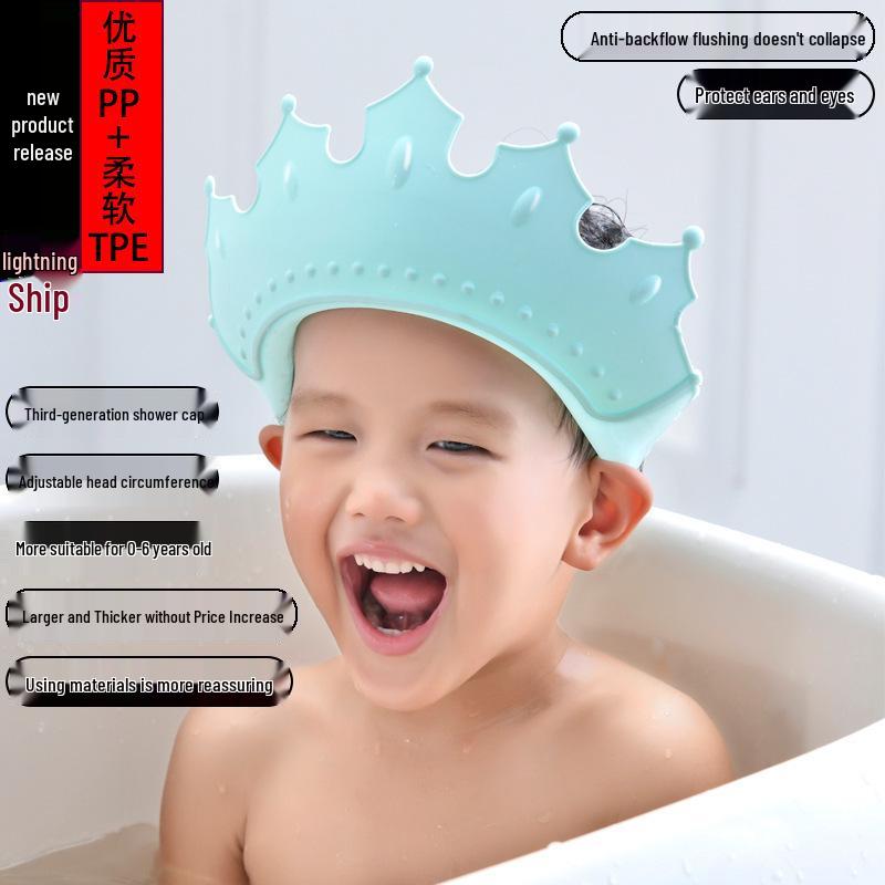 Infant & Toddler Waterproof Shampoo Cap - Soft Gel Eye & Ear Protection