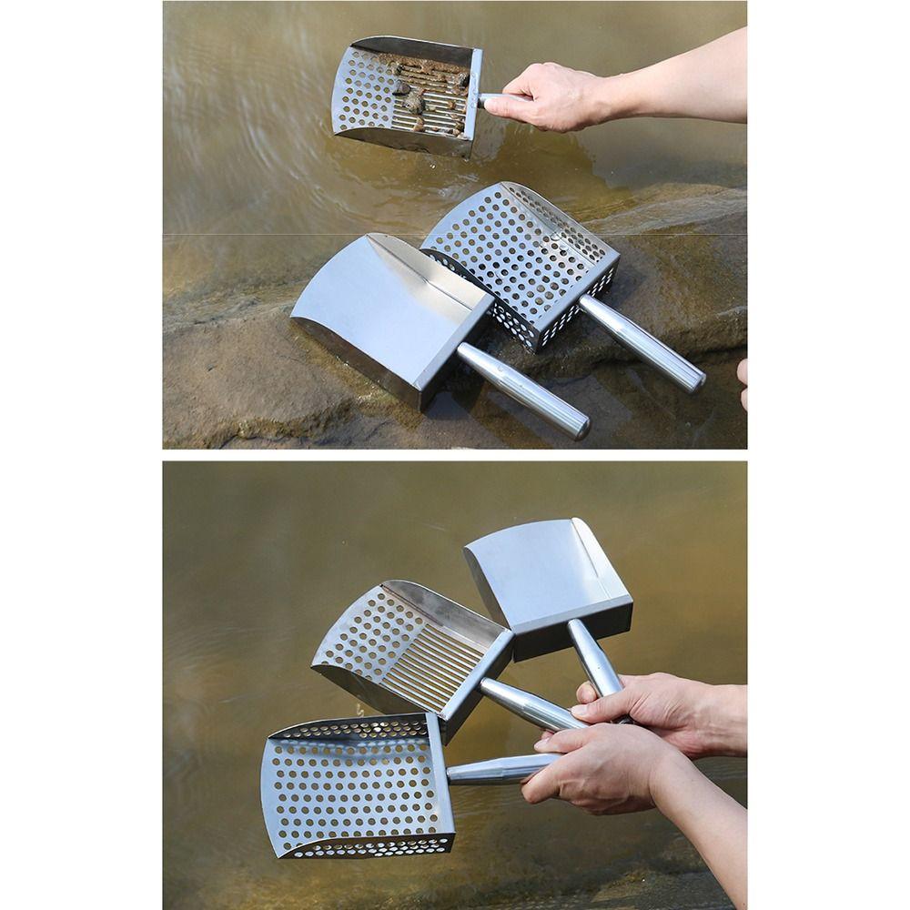 Portable Beach Mesh Sand Shovel Handheld Beachcombing Scoop Sturdy Sand Filter Tool Underwater