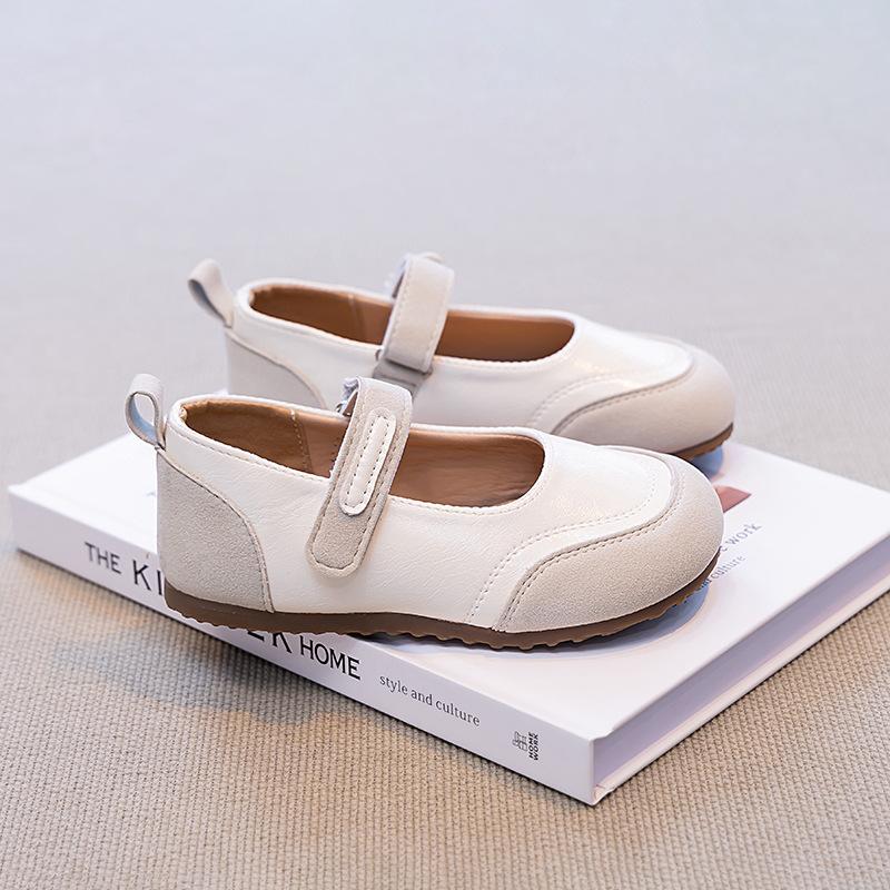 Girls' leather shoes 2025 spring and autumn new soft-soled children's shallow mouth single shoes fashion princess shoes girls Mary Jane shoes tide