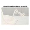 Multicolor Trolley Cart Storage Basket Plastic Weave Pattern Organization Basket Bowknot Oval Shape Desktop Ornament