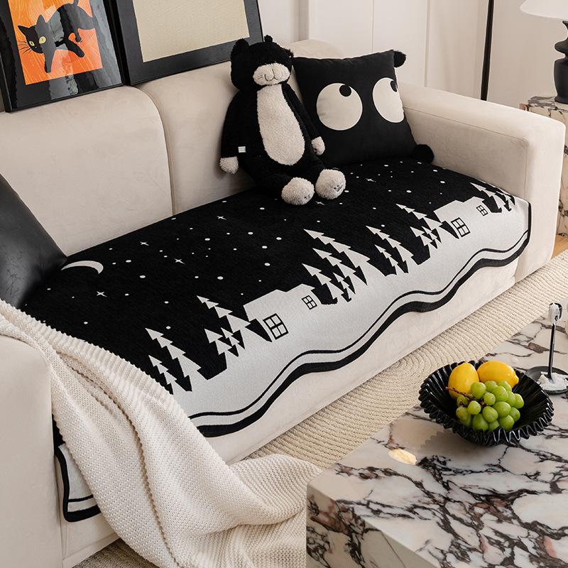 

Premium Special-Shaped Sofa Cushion New Four-Season Universal Fixed Non-Slip Irregular Straight Seat Cushion Cover 90*90cm