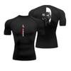 Men Compression Shirt Sports Comfortable Quick Drying Gym T-shirt Fitness Sweatshirt Quick-Dry High-Elasticity Top Sweat Absorbing Tight Fit