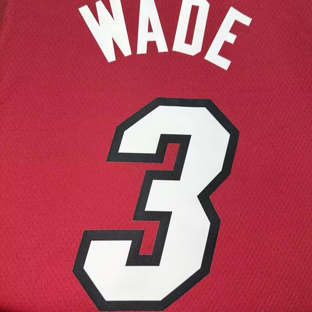 Nike X NBA Wade Miami Heat Number 3 Fan Edition Logo Print V-Neck Casual Sleeveless Tank Top Unisex Tops Burgundy 877211-612