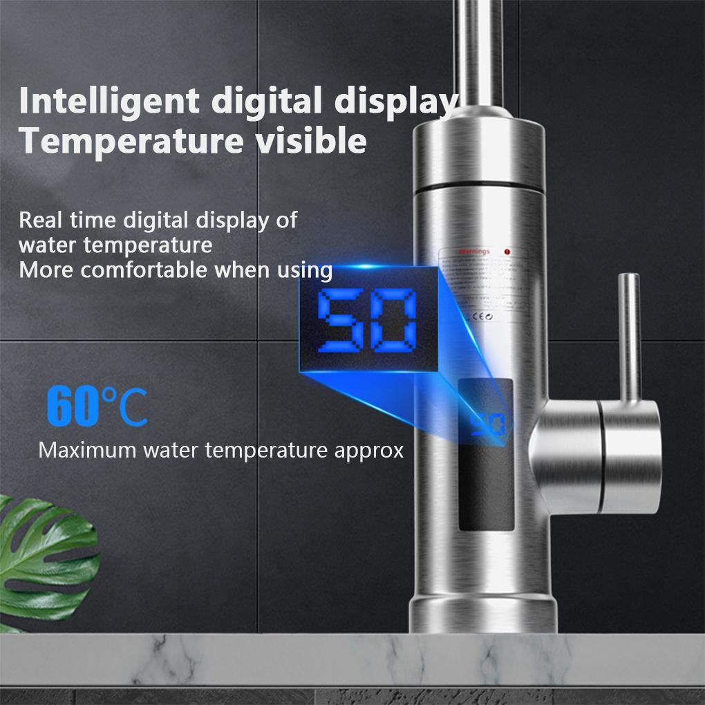 Electric Heated Kitchen Faucet Detachable Fast Heating Screen Display Replacement Household Hotel Bathroom Basin Digital Tap