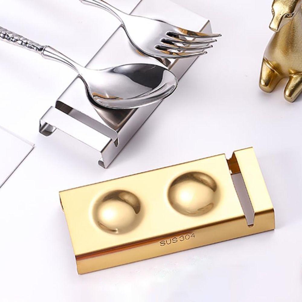 2 Pieces Dual-use Spoon Rest Rust-proof Fork Stand Durable Spoon Rack Dining Table