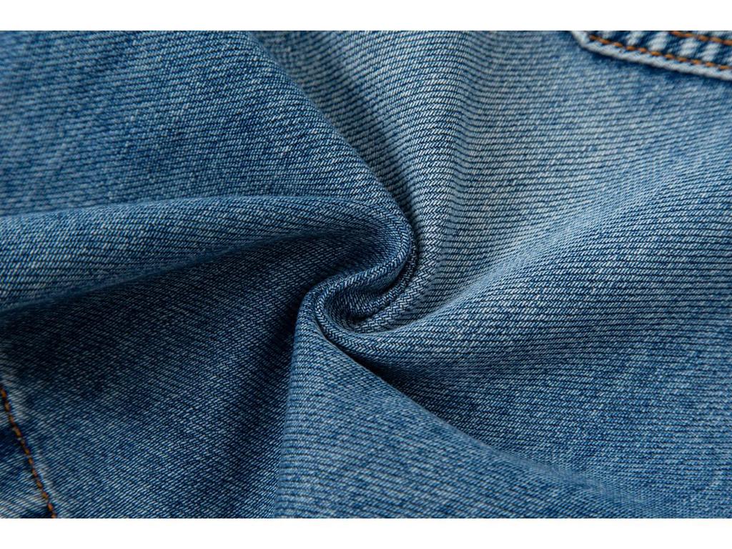 Summer 2025 Women's Blue High-Waisted Slimming A-Line Denim Shorts