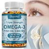 Omega 3 Fish Oil Capsules, Containing 3600 Mg, Are Rich In DHA and EPA, Beneficial for Cardiovascular Health and Immunity.