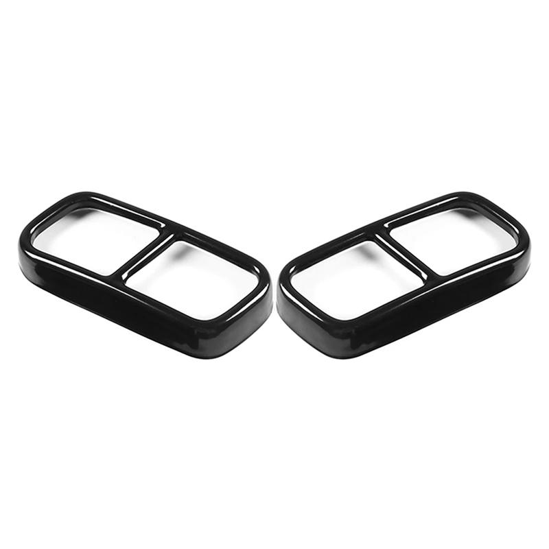 Car Tail Muffler Exhaust Pipe Output Cover Decor Trim For BMW F01 7 Series 730I 740I 750I 760I 2009-2014 Parts Accessories