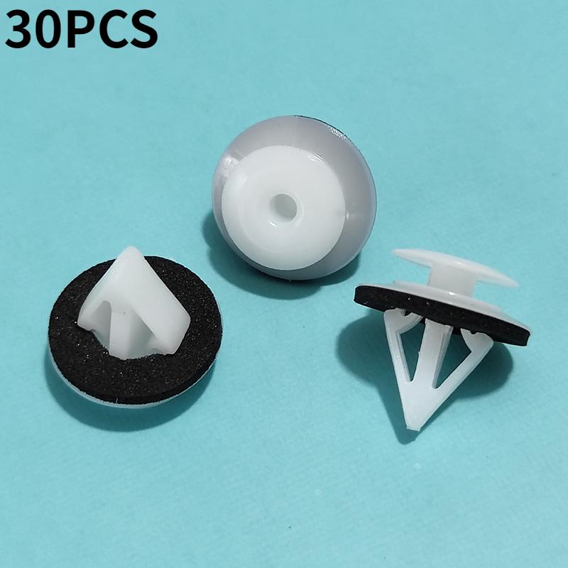 30/50x Side Skirt Plastic Rivets Sill Moulding Cover Trim Clips For Mazda MX-5, 3, RX-8, 2 Door Trim Panel Retainer Fasteners 30 pieces