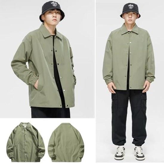 Jumper Mens Lightweight Swing Top Large Size Autumn Clothing Jacket Windproof Winter Outerwear Water-Repellent Blouson Stand Collar Golf Wear Light