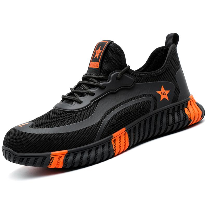 

Breathable working shoes with Steel toe safety boot for engineers Protection Shoes Work Sneakers Indestructible shoes Security 36