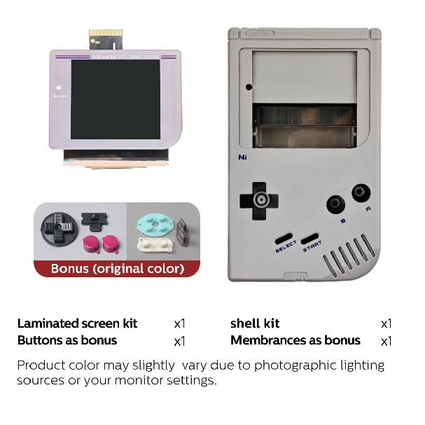 DMG IPS housing for Game Boy Funnyplaying Laminated LCD screen for DMG shells