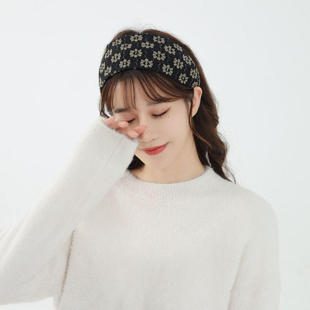 Floral Wide Hairband Mesh Women Hair Hoop Elegant Lace Headband Bathing