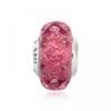 Pandora 798872c00 Wavy Fancy Pink Glass Murano Silver Charm