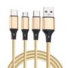 USB Multi Charging Cable 3 in1 Multiple Phone Charger Cord USB C Multi Cable with Type C MicroUSB for Phones Tablets