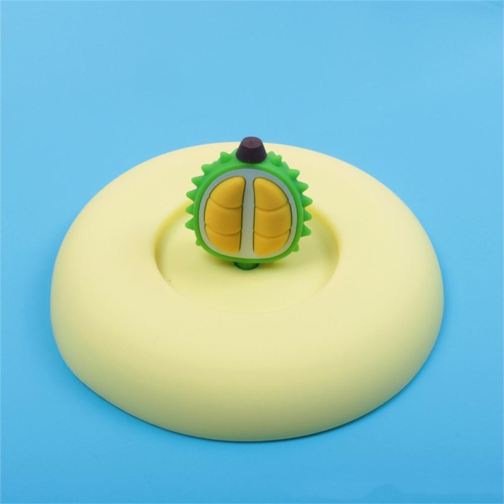 Cup Cover Non-toxic Silicone Round Universal Water Cup Lid Anti-dust Coffee Mug Sealed Cap With Spoon Holder Heat-Resistant Lid