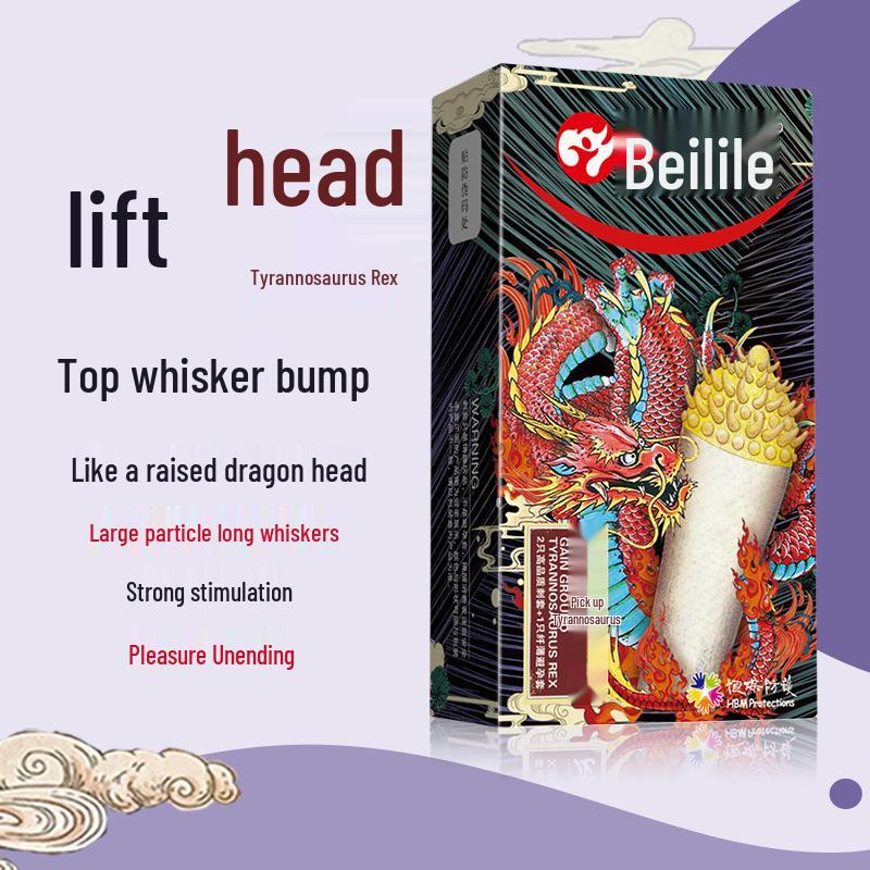Beilile Ultra-Thin Luminous Vibrating Condoms with Textured G-Spot Design