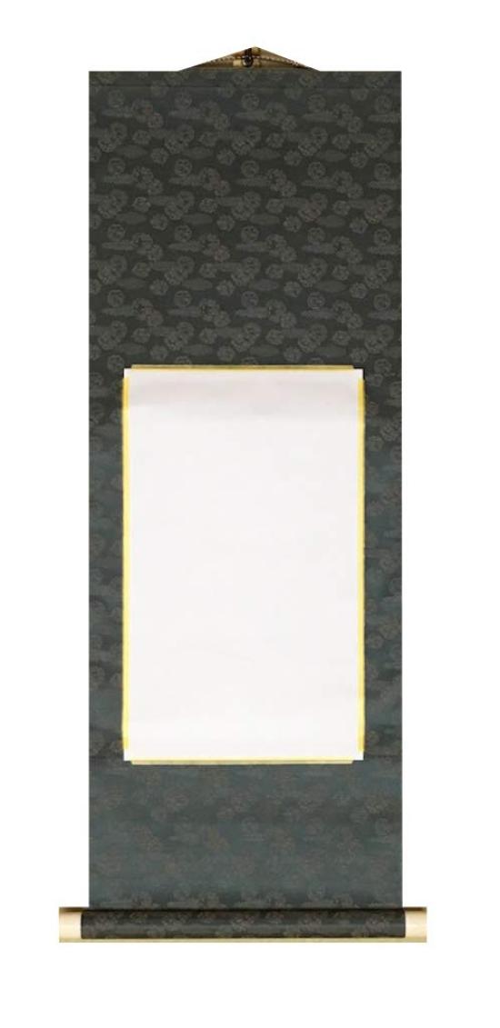 

Make a hanging scroll easily with an iron Hanging Scroll Kit, Half-sized, Round Mounting (Navy)