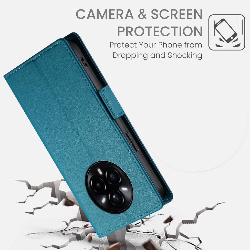 For Realme 14 Pro 5G Stand Case PU Leather Wallet Phone Cover