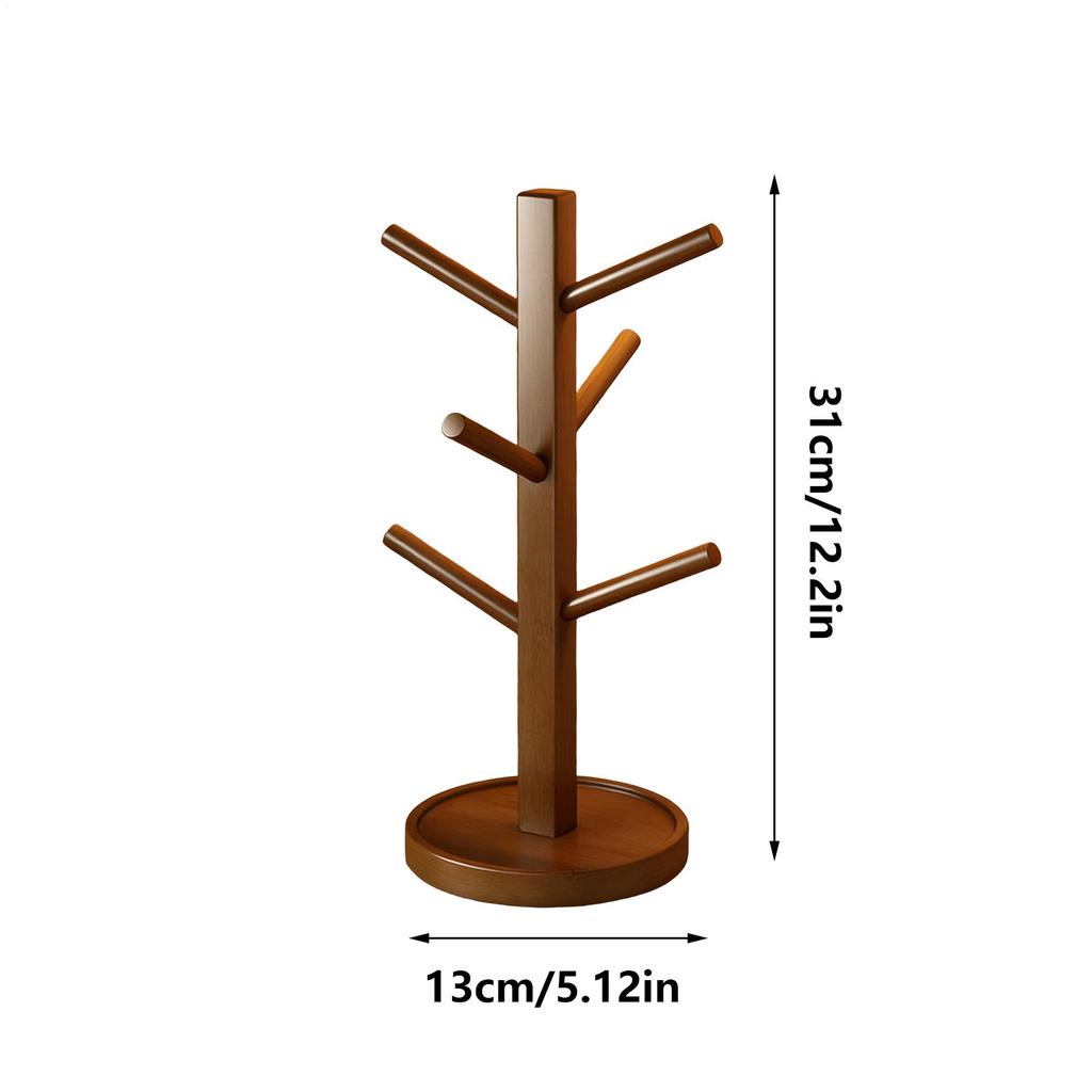 Mug Holder Cup Rack With 6-Hook Coffee Mug Tree For Counter For Wedding Living Room Cafe Restaurant Hotel Party
