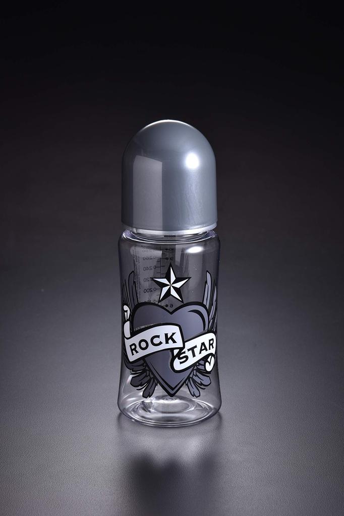 Babynova Rockstar Baby Polyamide Baby Heart Wings Ages 0 Months and 300ml Bottle, & Monotone, Up, Polyamide,