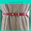 Women Slim Leather Waist Belt With Alloy Pin Buckle For Trendy Daily Outfits