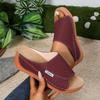 Fashion Plus Size Fashion Women's Wedge Sandals Summer Comfortable Non Slip Beach Slides Shoes Woman Casual Thick Sole Platform Slippers