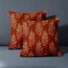 1 pieces -2D flat printing Red Pillows With Golden Leaf Pattern For Home Polyester pillowcase, sofa decorative cushion cov