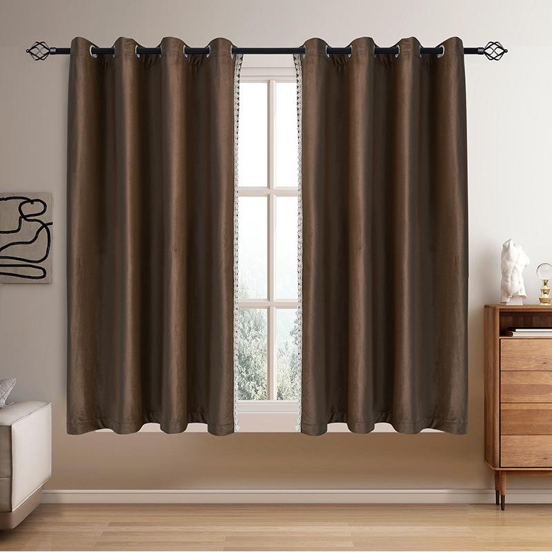 Flanelové Perforované Závěsy Krajkové Závěsy Hotové Perforované Závěsy Závěsy