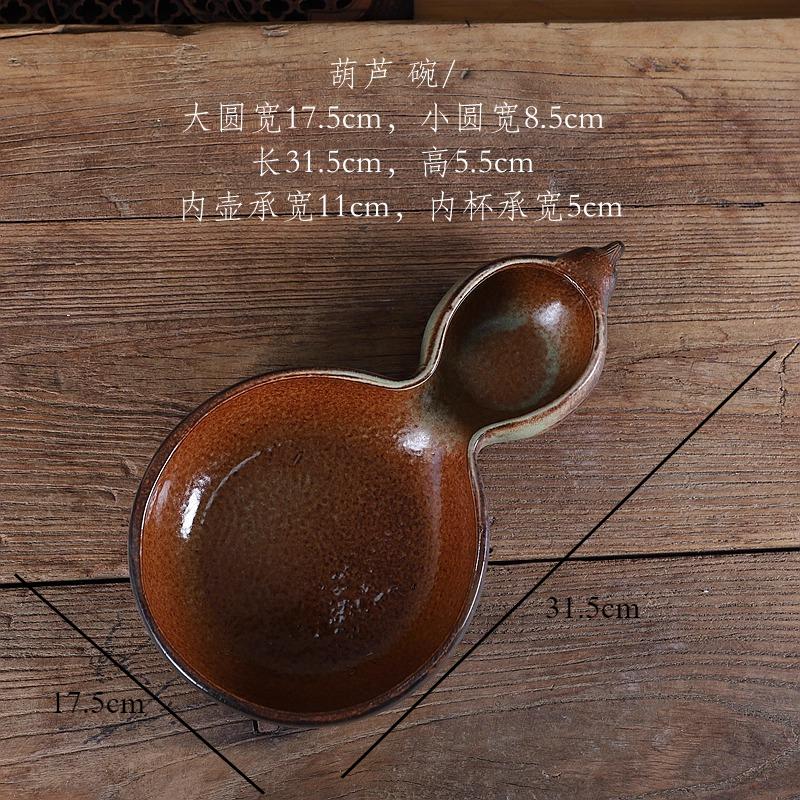 

Gourd Shaped Ceramic Dining Plate Dry Ice Tray Hotel Tableware Sashimi Plates Serving Plate Dessert Bowl Fruit Plates Salad Bowl