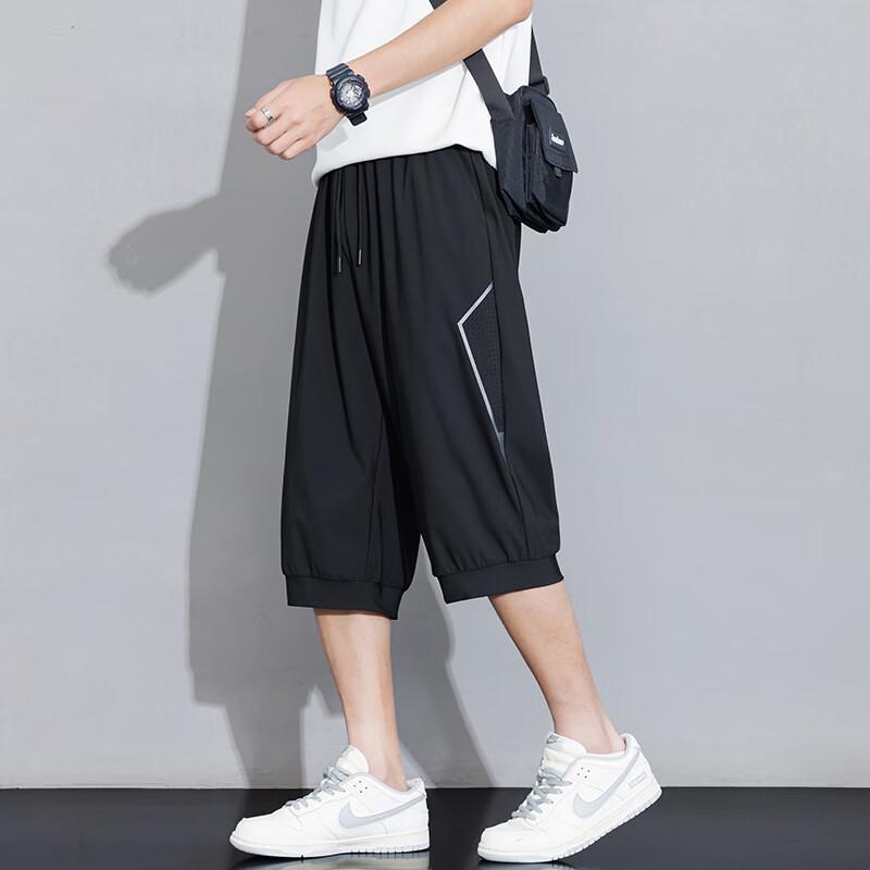 Warrior Herren Sportshorts aus Eis-Seide, schnelltrocknend, 3/4 Länge