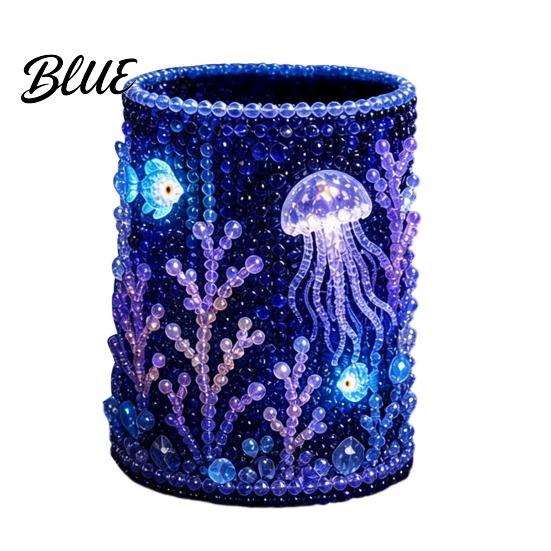Educational Craft Supplies Bead Embroidery Kit DIY Pen Holder 3D Beaded Tiny Pencil Fine Motor
