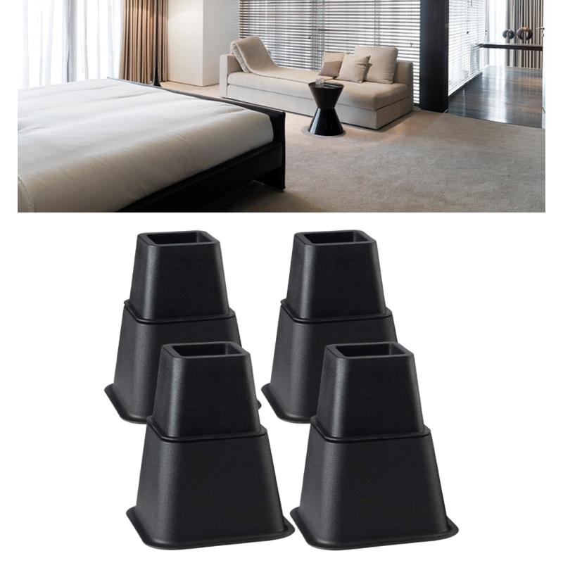 6Inch Sturdy Plastic Bed Lifters With Stable Base Portable Furniture Risers Set of 8 for Sofa Table Desk Storage