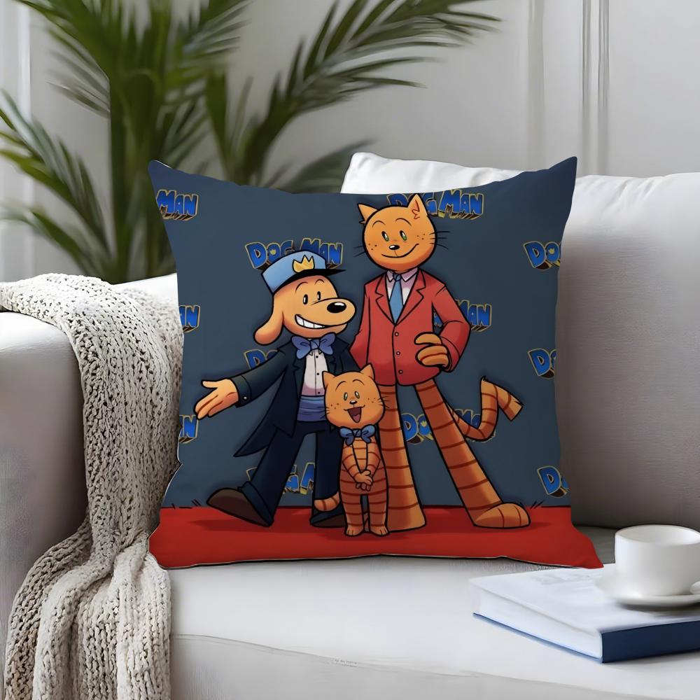1PC Anime DDogmans Cushion Cover Plush Fabric Soft DoubleSided Printed Sofa Warm Winter Home Child Gift Pillow Case