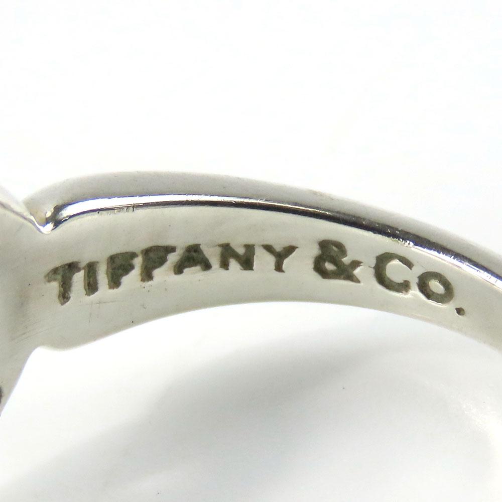 Used TIFFANY&Co. Ring Heart Ribbon EU#49.5 Silver925/K18 Yellow Gold 3.2g Silver Yellow Gold