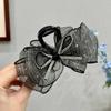Elegant Mesh Bow Hair Clips Women Ponytail Claw Clip Sparkling Rhinestone Clips Hairpin Girls Headdress Hair Accessories Gifts