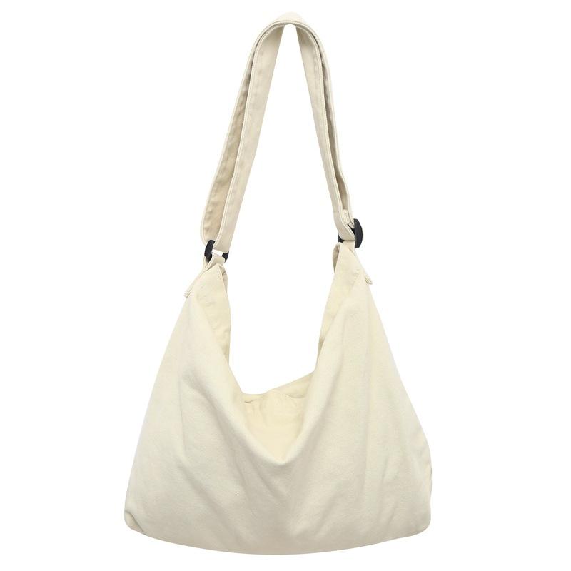 

Студенческая холщовая сумка-мессенджер для мужчин и женщин, сумка через плечо для кампуса, однотонная сумка через плечо белый