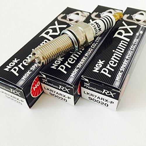 Set of 3 NGK Premium RX Spark Plugs 90020 LKR7ARX-P